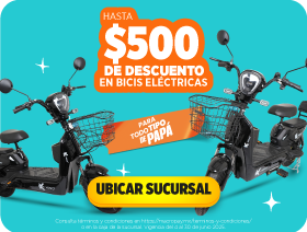 Motos, pantallas, acccesorios, bicis eléctricas y celulares a crédito todo el mes de junio para que papá estrene. ¡Ven a Macropay!