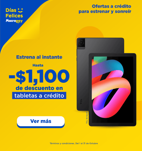 macropay tabletas a crédito promo días felices
