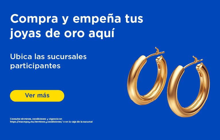 Macropay estrena a crédito joyas de oro a crédito
