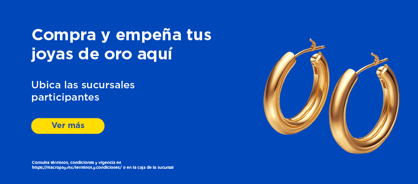 Macropay estrena a crédito joyas de oro a crédito