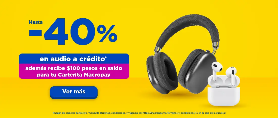 Macropay estrena a crédito audifonos a crédito ofertas