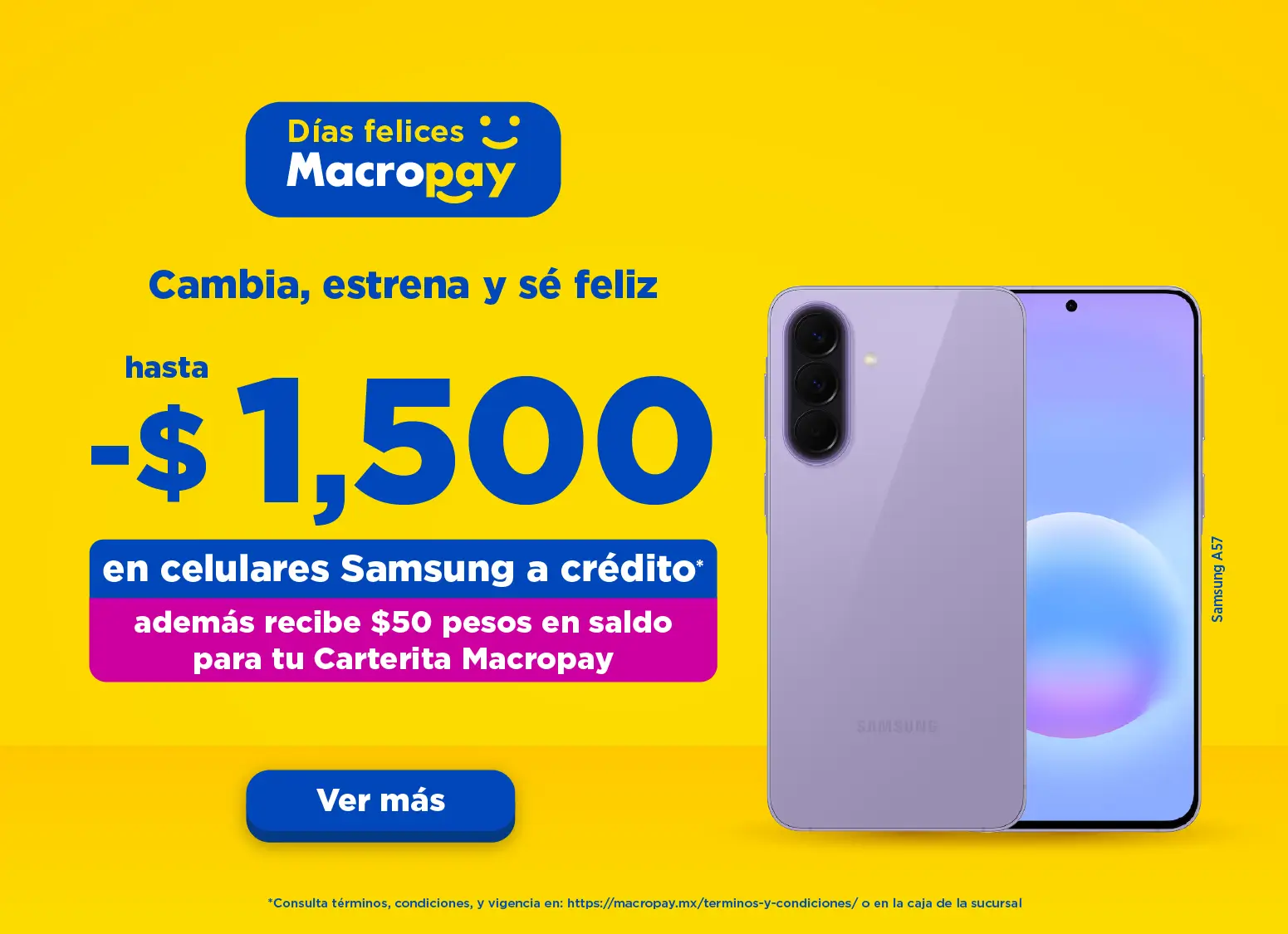 Macropay estrena a crédito celulares a crédito oferta