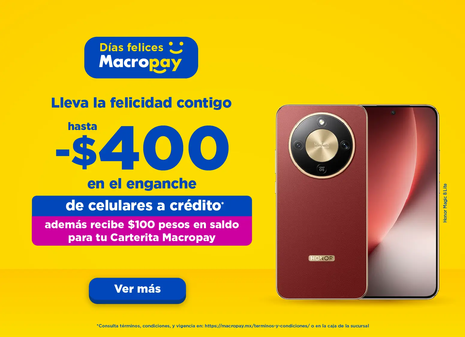 Macropay estrena a crédito celulares a crédito 500 de descuento