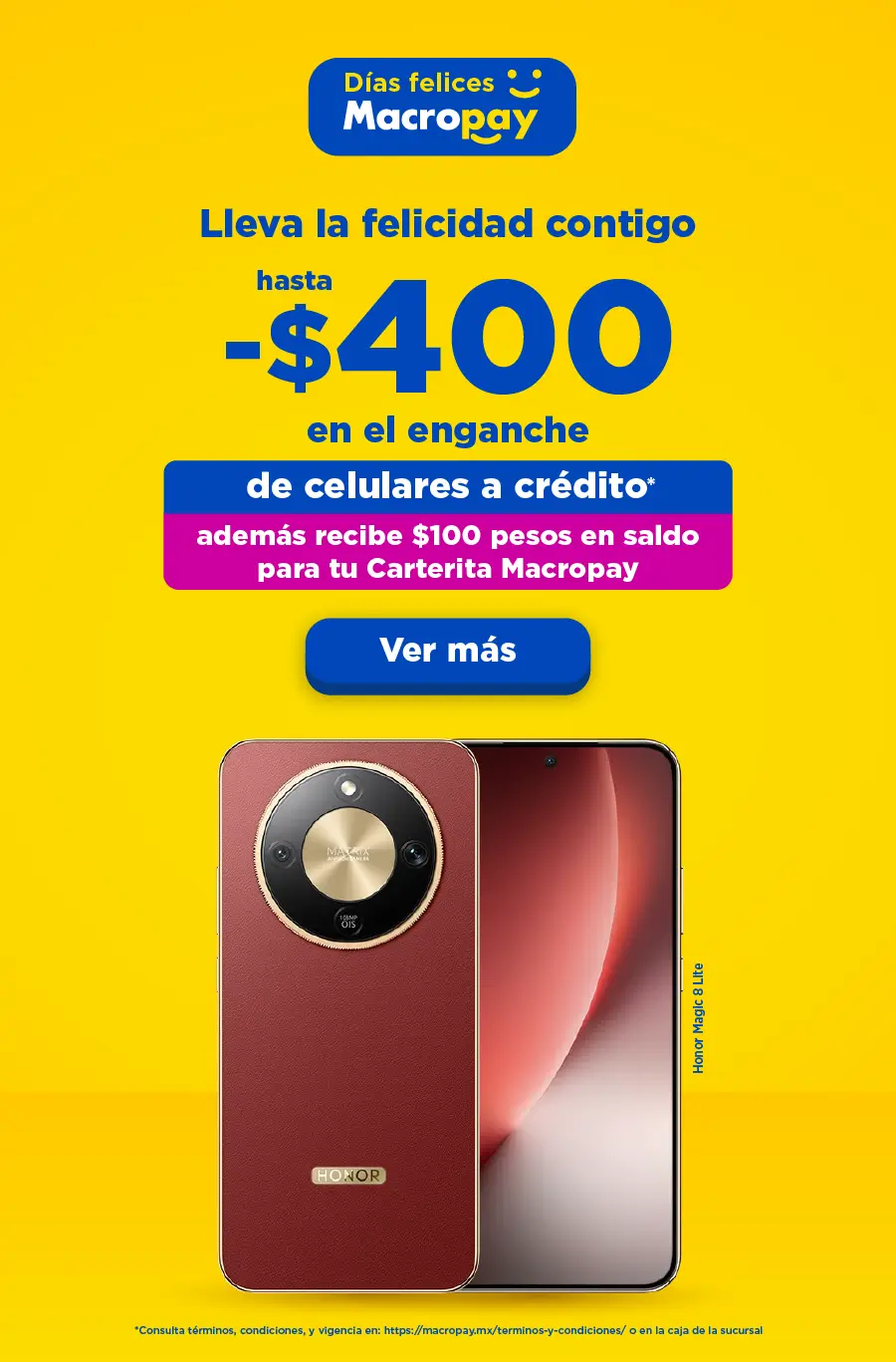 Macropay estrena a crédito celulares a crédito 500 de descuento