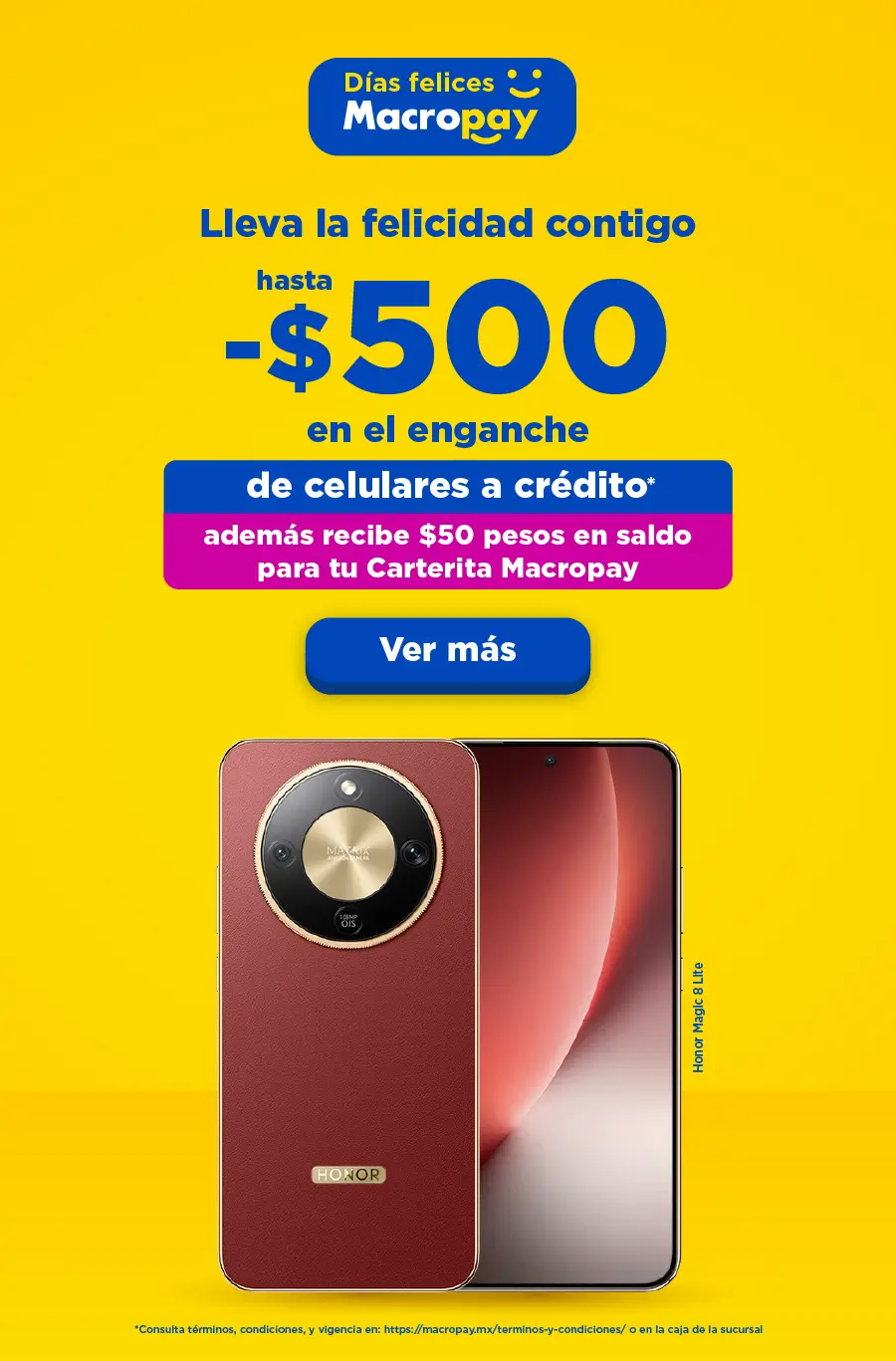 Macropay estrena a crédito celulares a crédito 500 de descuento