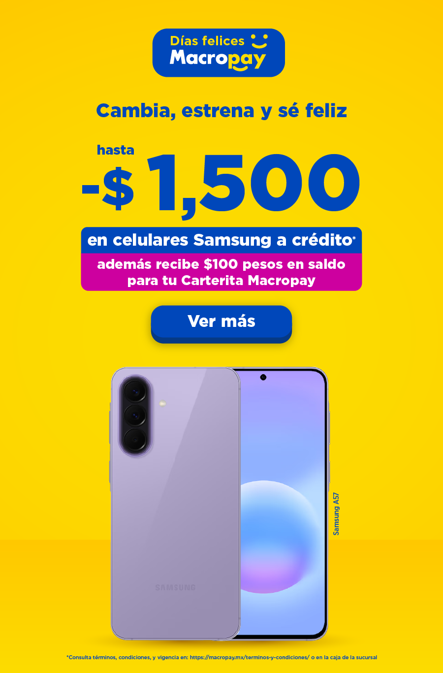 Macropay estrena a crédito celulares a crédito descueto oferta