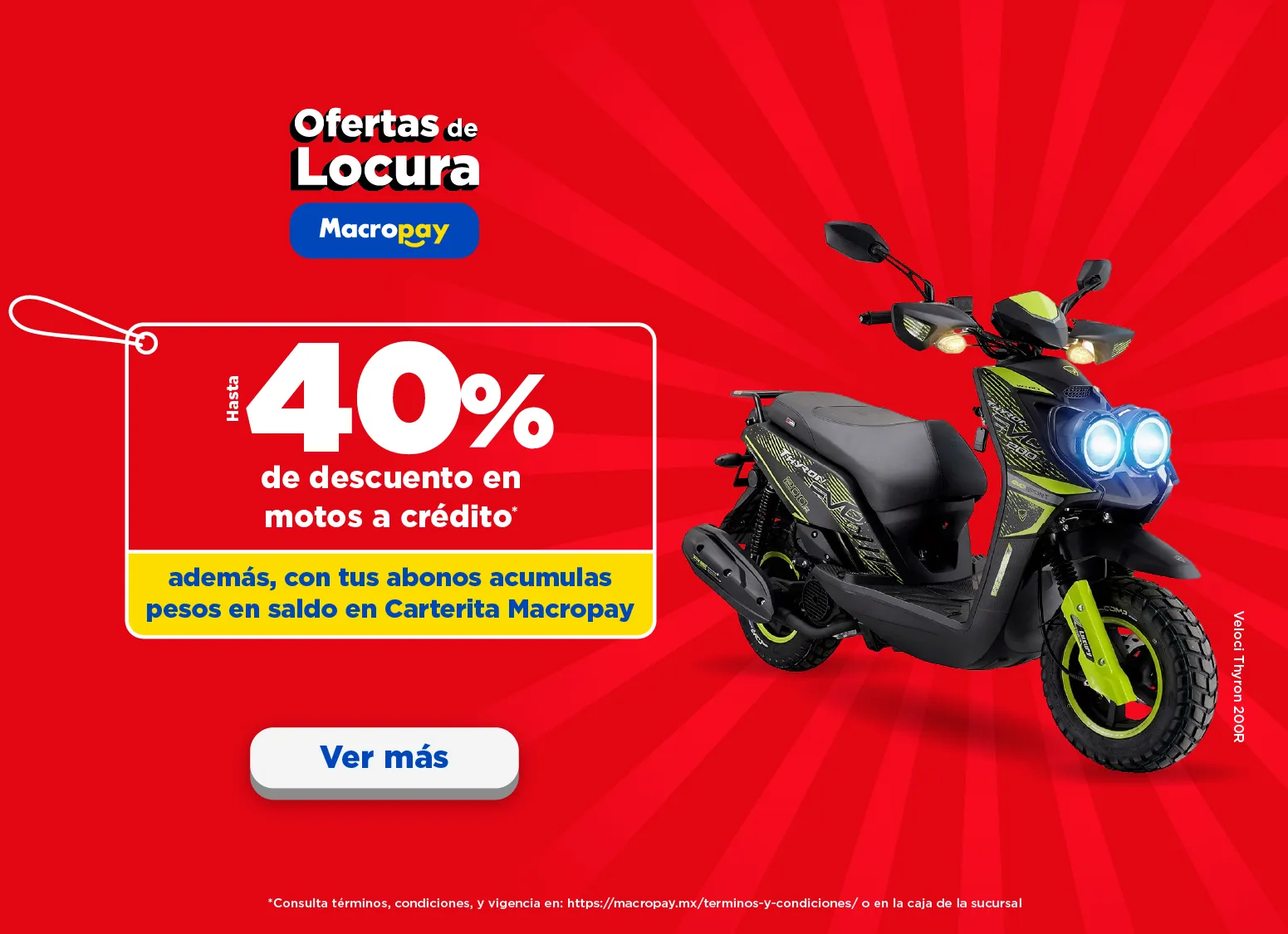 Macropay estrena a crédito motos a crédito