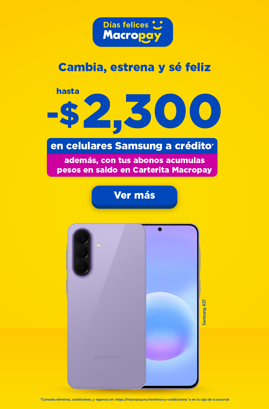 Macropay estrena a crédito celulares a crédito descueto oferta