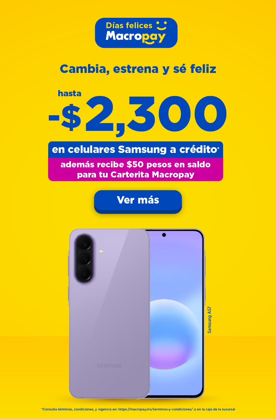 Macropay estrena a crédito celulares a crédito descueto oferta